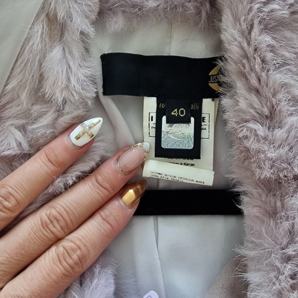 Roberto Cavalli / Just Cavalli real fur and leather jacket size 40/ medium - Picture 2 of 14